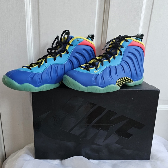 NIKE LITTLE POSITE ONE (GS) GAME ROYAL-YELLOW - Picture 11 of 11